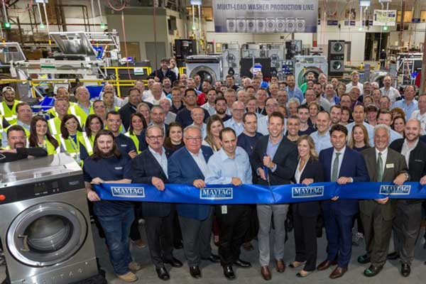 Whirlpool presents a new Maytag multi-load washer production line