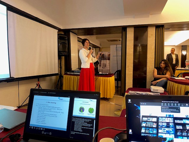 Presentation on Wetcleaning by Mrs. Gabriella Deme in Mumbai