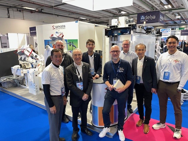 As always well represented Sankosha with a team of experts covering major European markets - Vice President, Mr. Ken Uchikoshi (L)