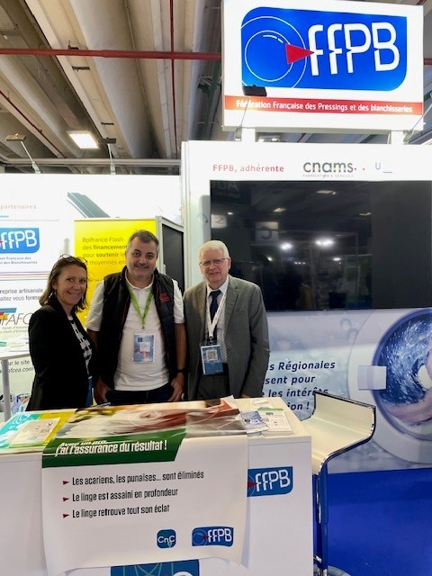 Most Naturally the FFPB equipe was present, including their President Mr. Olivier Risse (r), presenting project results a.o. New Software “Clean & Collect”