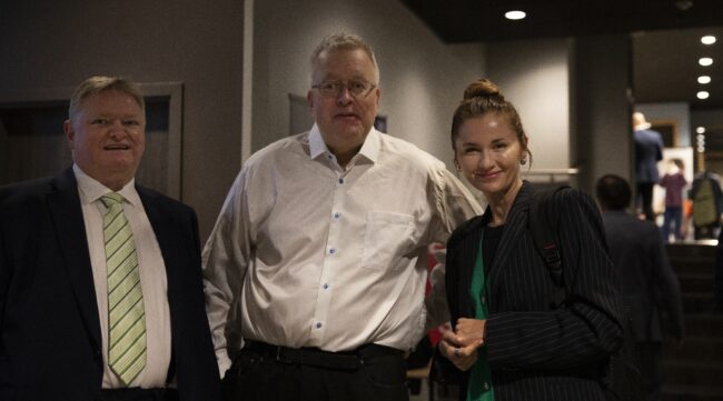 Chairman Michael Sandin, Daniel Karrholt and Urszula Hansson municipal councilor