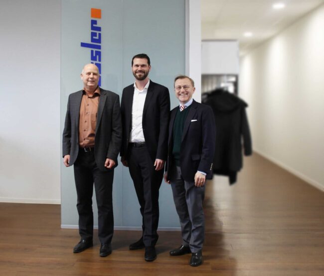 Dr. Helmut Eigen, Christoph Richter and Dr. Stephan Travers, Management Board Kreussler Textile Care