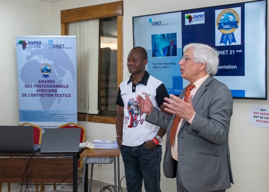Mr. Celestin-Arthur Yoboue and Mr. Peter Wennekes during CINET-FAPET Workshop May 21, 2024