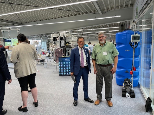 Mr. Ken Uchikoshi, Sales & marketing Director of Sankosha and Mr. Wes Nelson, President San Koscher USA