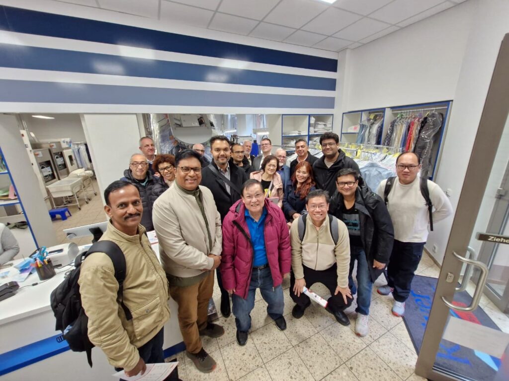 Visits to 3 Retail Textile Cleaning companies in Frankfurt by a group of 20 Professionals with thanks to Seitz Company.