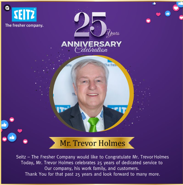 Seitz thanks Mr. Trevor Holmes